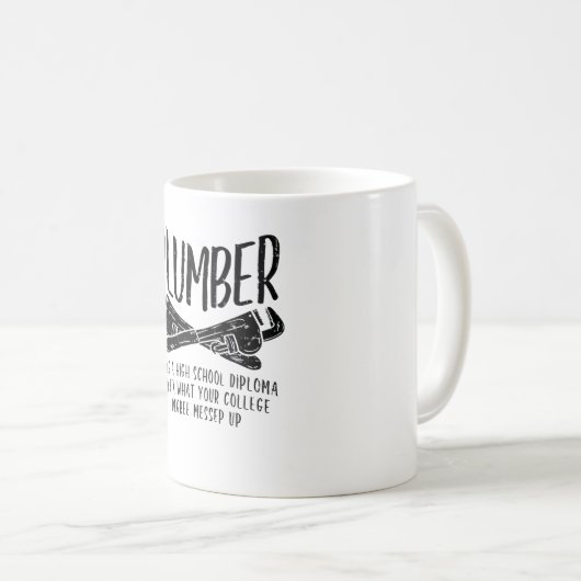 Funny Plumber Kaffeetasse (VorderseiteRechts)
