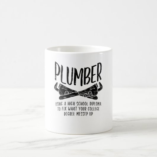 Funny Plumber Kaffeetasse (Mittel)