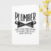 Funny Plumber Karte (Gelbe Blume)