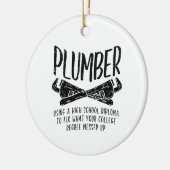 Funny Plumber Keramik Ornament (Links)