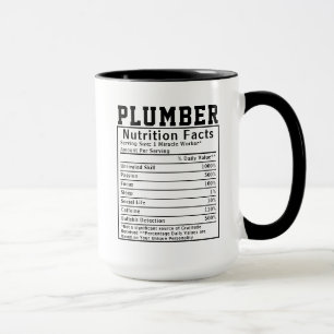 Funny Plumber Nutrition Fakten Mitarbeiter Geschen Tasse
