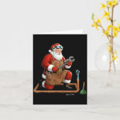 Funny Plumber Santa Christmas Graphic Karte (Gelbe Blume)