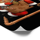 Funny Plumber Santa Christmas Graphic Poster (Ecke)