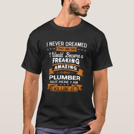 Funny Plumber T-Shirt (Vorderseite)
