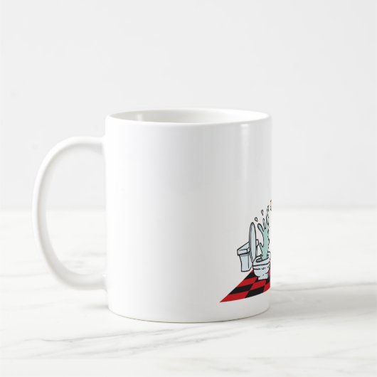 Funny Plumber Unblocking A Toilet Kaffeetasse (Links)