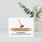 Funny Plumbing Postkarte (Stehend Vorderseite)