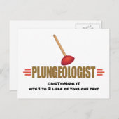 Funny Plumbing Postkarte (Vorne/Hinten)