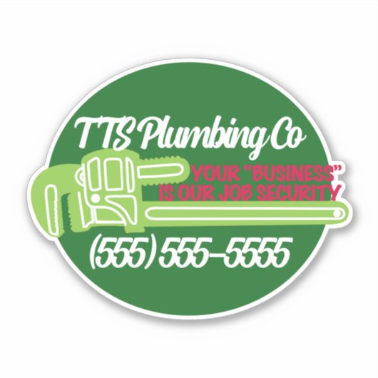 Funny Plumbing Werbung Toilette Spaß Aufkleber (Vorderseite)