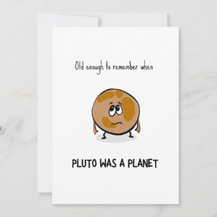 Funny Pluto Birthday Card