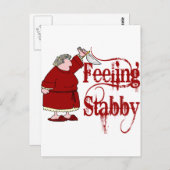 Funny PMS Stabby Postkarte (Vorne/Hinten)