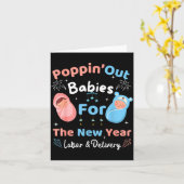 Funny Pn' Out Babies For The New Year Labor & Karte (Gelbe Blume)
