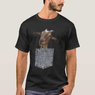 Funny Pocket Animal Pinking Baby Goat T-Shirt