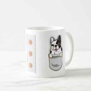 Funny Pocket French Bulldog Rasse Lover Hunde Pers Kaffeetasse