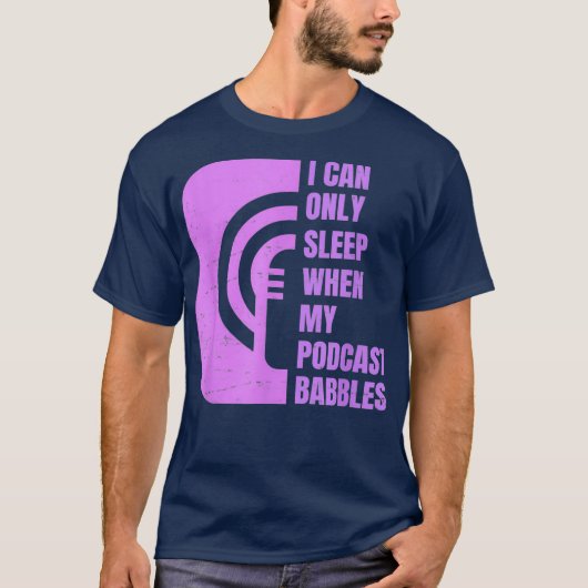 Funny Podcast Fall Asleep Nap T-Shirt (Vorderseite)