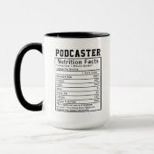 Funny Podcaster Nutrition Fakten Mitarbeiter Mitar Tasse (Links)