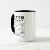 Funny Podcaster Nutrition Fakten Mitarbeiter Mitar Tasse (Vorderseite Links)