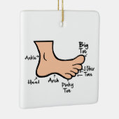 Funny Podiatry Day Foot Diagramm Ornament (Rechts)