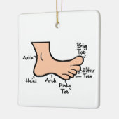 Funny Podiatry Day Foot Diagramm Ornament (Links)