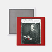 Funny Poet Emily Dickinson Valentine's Day Magnet (Vorderseite/Rückseite)