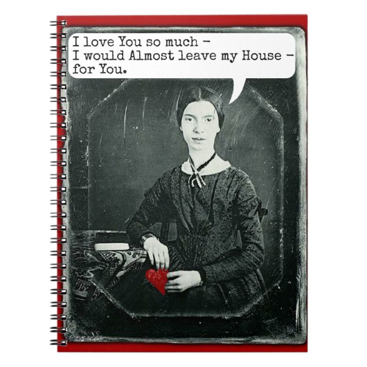 Funny Poet Emily Dickinson Valentine's Day Notizblock (Vorderseite)