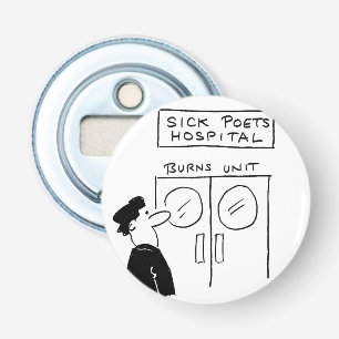 Funny Poet Hospital Cartoon Flaschenöffner