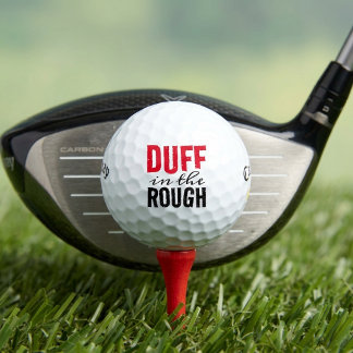 Funny Poetic Duff im Rough Golfball
