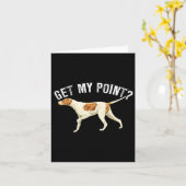 Funny Pointer Dog bekommen meinen Point Bird Dog L Karte (Gelbe Blume)