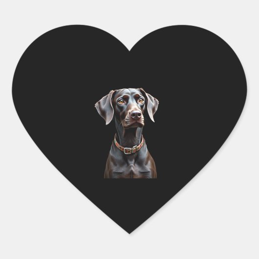 Funny Pointer Shirt Zeiger Mama Vater Dog Lover Po Herz-Aufkleber (Vorderseite)