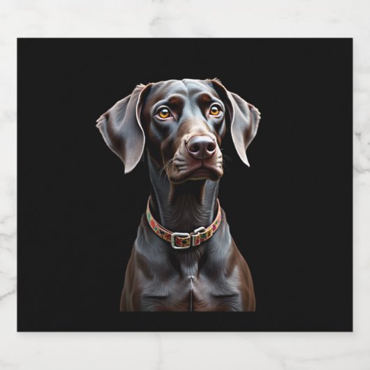 Funny Pointer Shirt Zeiger Mama Vater Dog Lover Po Schaumweinetikett (Einzelnes Label)