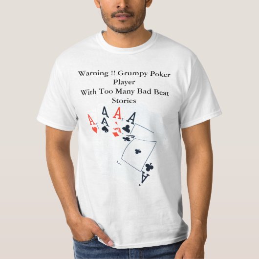 Funny Poker Bad Beat Story, Mens Tshirt (Vorderseite)