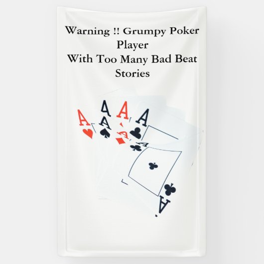 Funny Poker Bad Beat Story, Wall Banner (Vertikal)