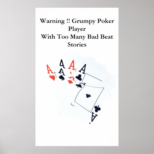 Funny Poker Bad Beat Story, Wall Poster (Vorne)