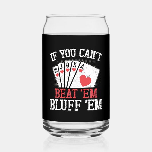 Funny Poker Blueshaufen Casino Dosenglas (Vorderseite)