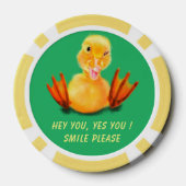 Funny Poker Chips Happy Playful Duck - Lächeln (Rückseite)