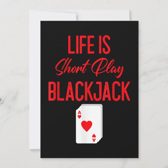 Funny Poker | Das Leben ist ein Kurzer Blackjack (Vorderseite)