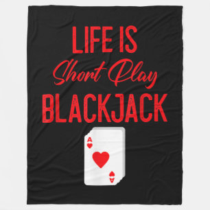 Funny Poker Das Leben ist ein Kurzer Blackjack Fleecedecke