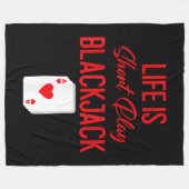 Funny Poker | Das Leben ist ein Kurzer Blackjack Fleecedecke (Vorderseite (Horizontal))