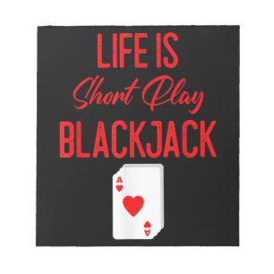 Funny Poker Das Leben ist ein Kurzer Blackjack Notizblock