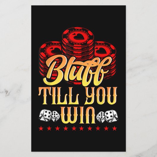 Funny Poker | I Liebe Poker Bluff bis Sie gewinnen Flyer (Vorne)