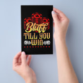 Funny Poker | I Liebe Poker Bluff bis Sie gewinnen Flyer (Handgriff)
