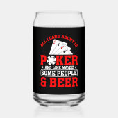 Funny Poker Leute Bier Spielkasino Dosenglas (Rückseite)