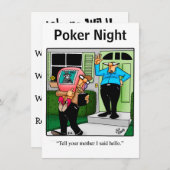 Funny Poker Night Einladungen (Vorne/Hinten)