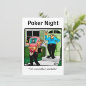 Funny Poker Night Einladungen (Stehend Vorderseite)