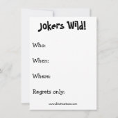 Funny Poker Night Einladungen (Rückseite)