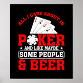 Funny Poker People Bierkunst Poster (Vorne)
