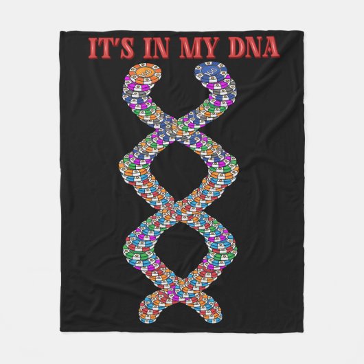 Funny Poker Player gibt Texas Holdem Casino Poker Fleecedecke (Vorderseite)