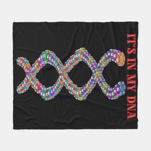 Funny Poker Player gibt Texas Holdem Casino Poker Fleecedecke (Vorderseite (Horizontal))