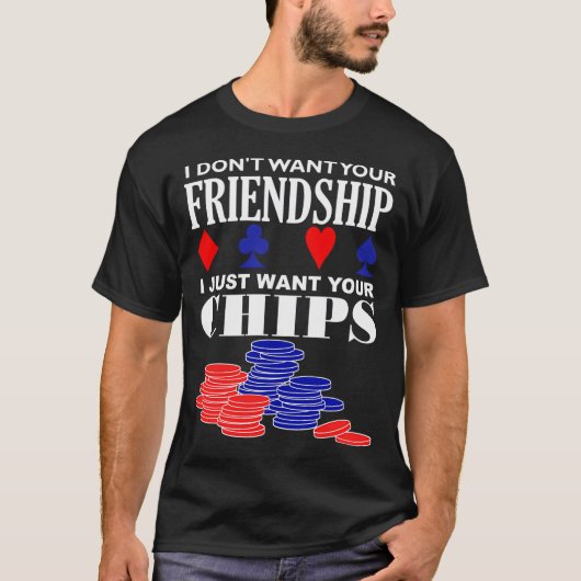 Funny Poker Saying T-Shirt (Vorderseite)