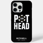 Funny Poker Spaß Pot Head Case-Mate iPhone Hülle (Rückseite)