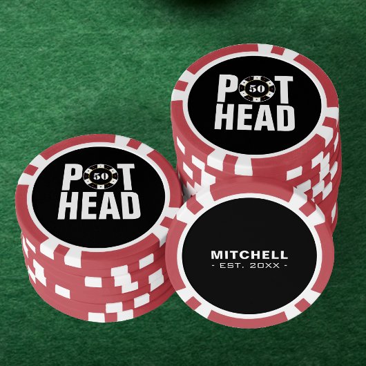 Funny Poker Spaß Pot Head Pokerchips